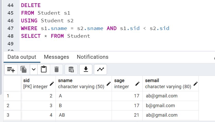 Delete Duplicate Records In Postgresql